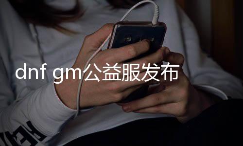 dnf gm公益服发布网（DNF发布网公益服发布网）